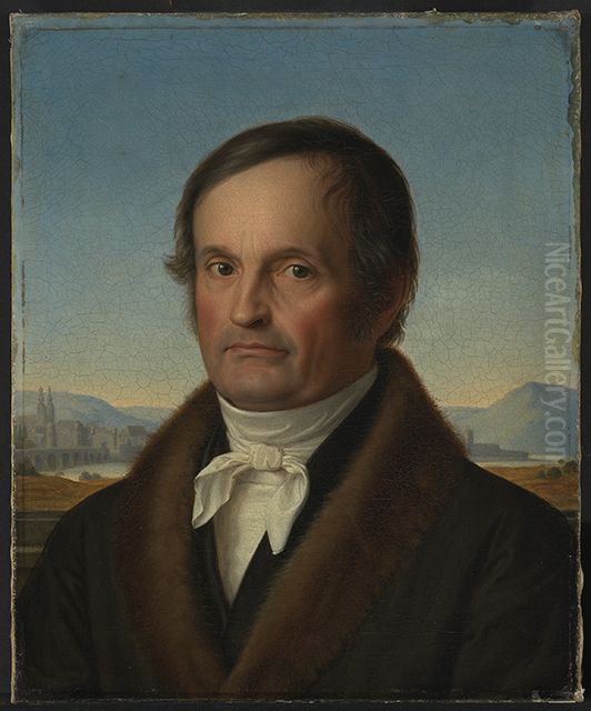 Bildnis des Vaters des Kunstlers Oil Painting by Joseph Anton Settegast