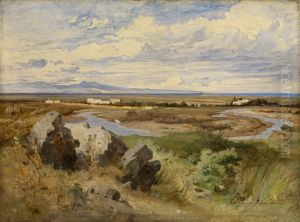 Blick auf den Campo d' Annibale bei Cannae