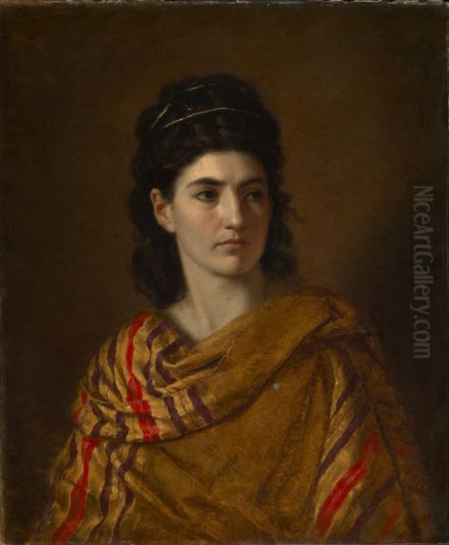 Bildnis der Nana Risi Oil Painting by Nathanael Schmitt