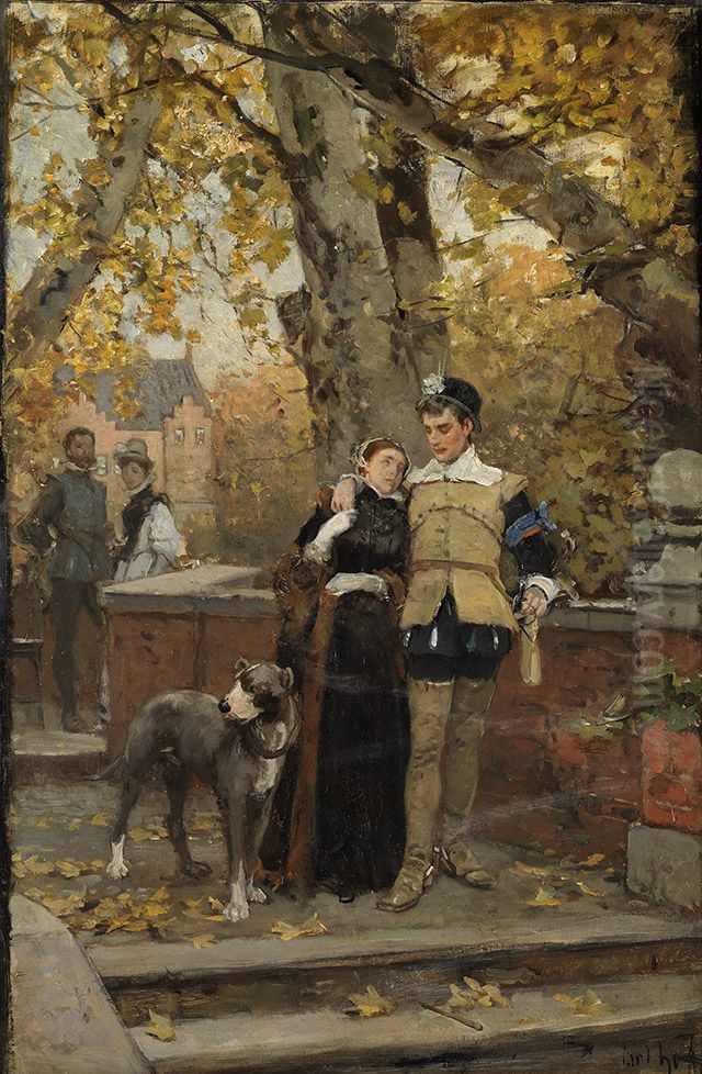 Vor dem Ausmarsch Oil Painting by Karl Hoff