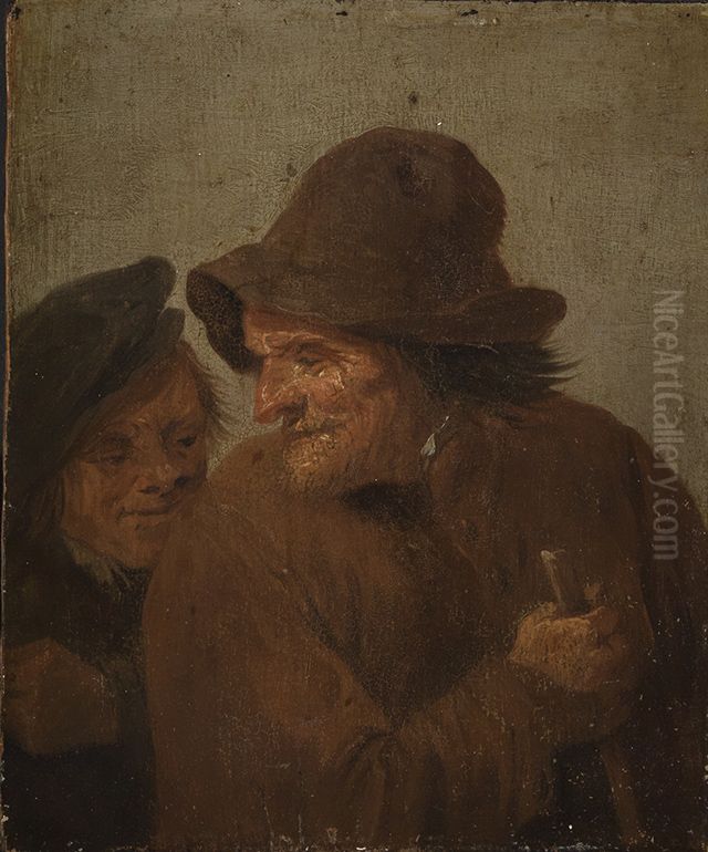 Two peasants Oil Painting by David Teniers the Younger