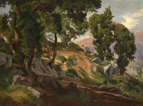 Aus der Serpentara bei Olevano Oil Painting by Edmund Kanoldt