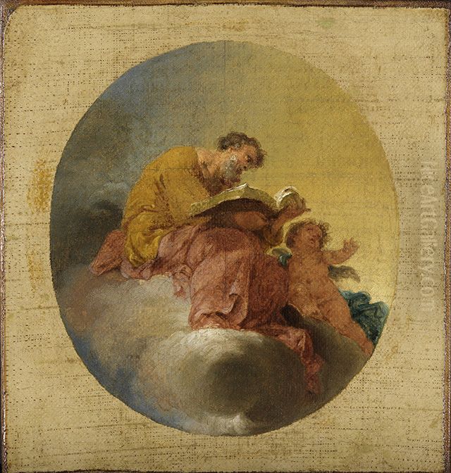 Der Evangelist Matthaus Oil Painting by Januarius Zick