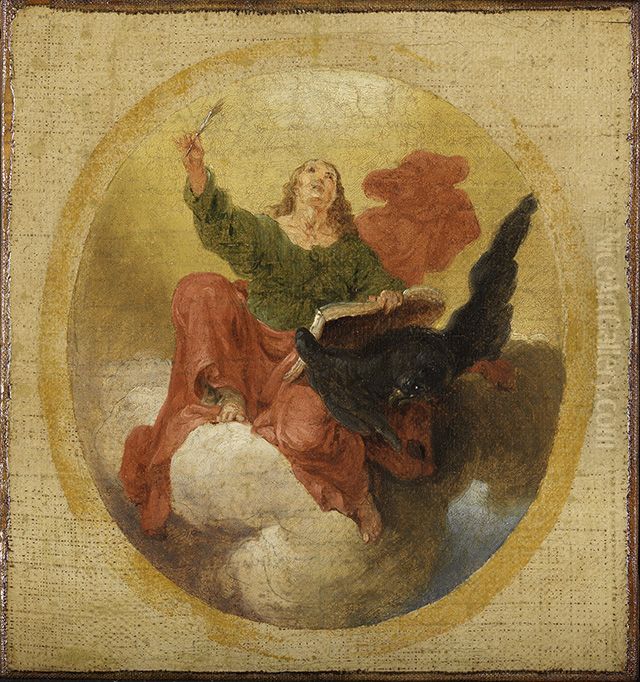 Der Evangelist Johannes Oil Painting by Januarius Zick