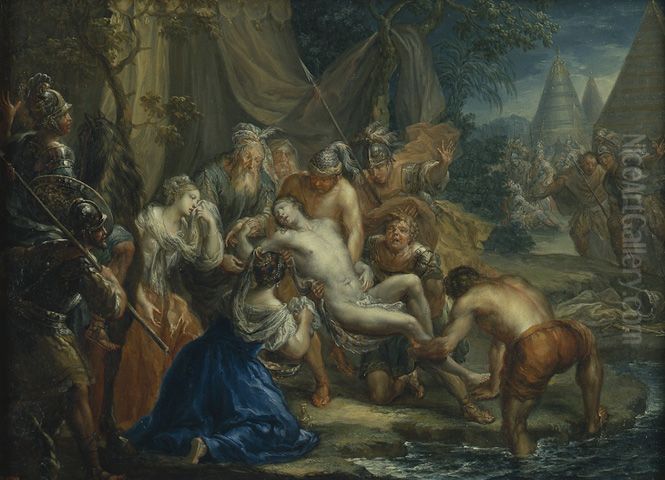 Rettung Alexander des Grossen Oil Painting by Johann Georg Platzer