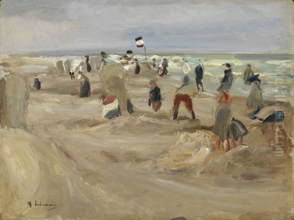 Am Strand von Noordwijk Oil Painting by Max Liebermann