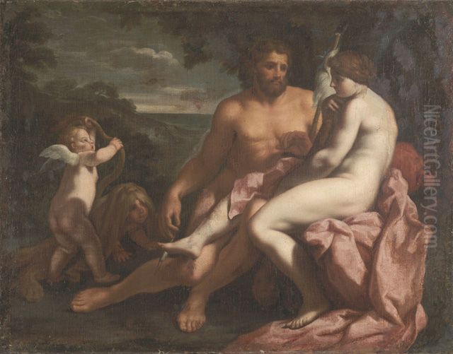 Herkules und Omphale Oil Painting by Carlo Cignani