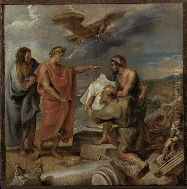 Die Grundung Konstantinopels Oil Painting by (studio of) Rubens, Peter Paul