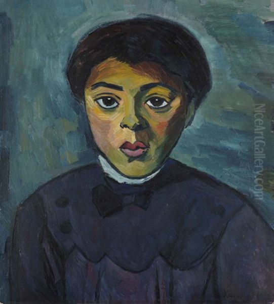 Bildnis eines Madchens Oil Painting by Alexander Kanoldt