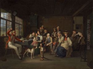 Schweizer Gardist erzahlt in seiner Heimat seine Erlebnisse wahrend der Pariser Juli-Revolution von 1830