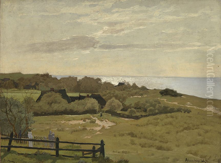 Friedhof in Ahrenshoop Oil Painting by Rudolf Hellwag