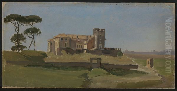 Motiv aus der romischen Campagna Oil Painting by Edmund Kanoldt