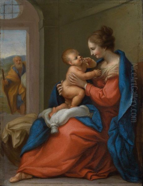 Heilige Familie Oil Painting by Lubin Baugin