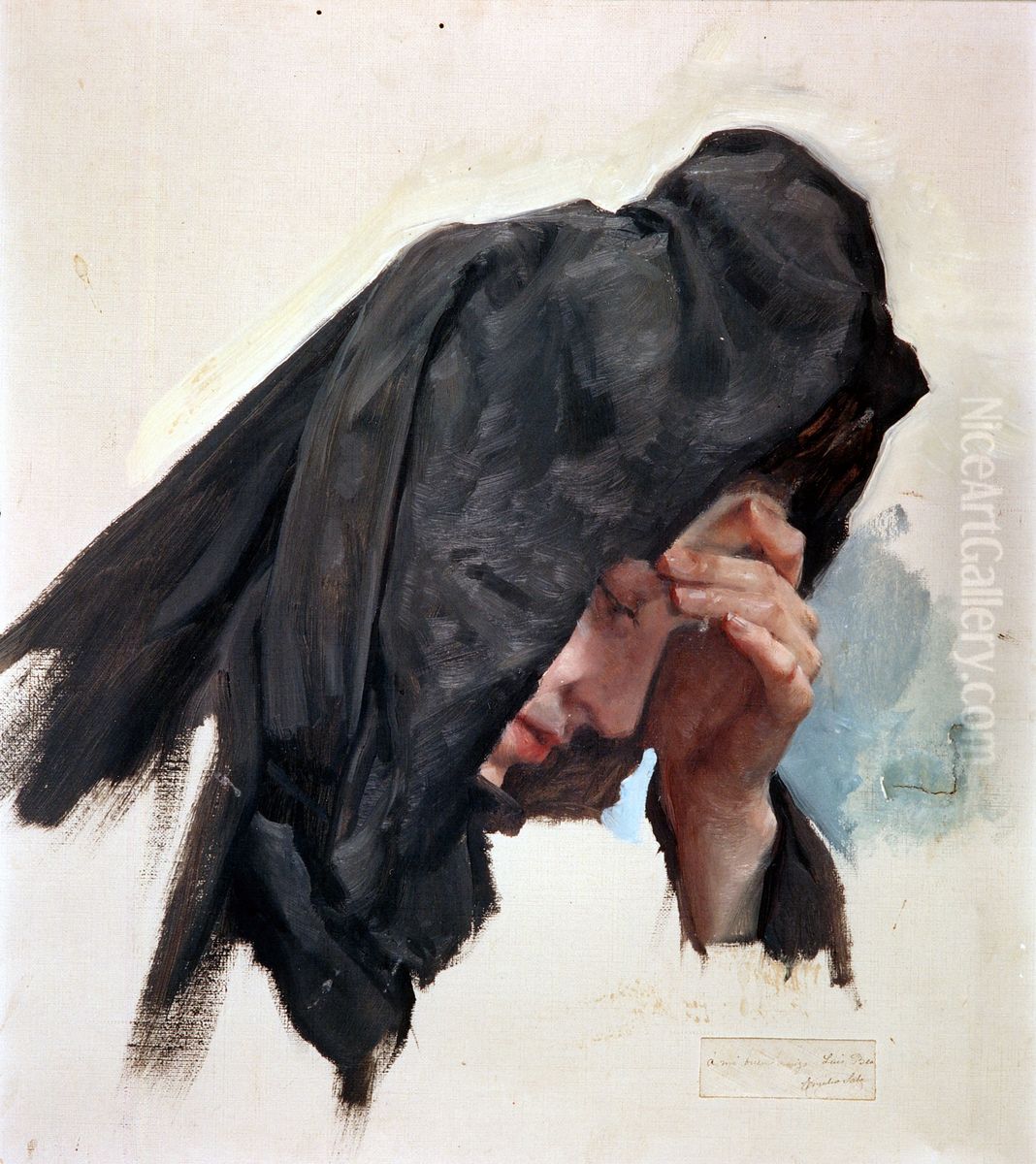 Cabeza de mujer Oil Painting by Emilio Sala
