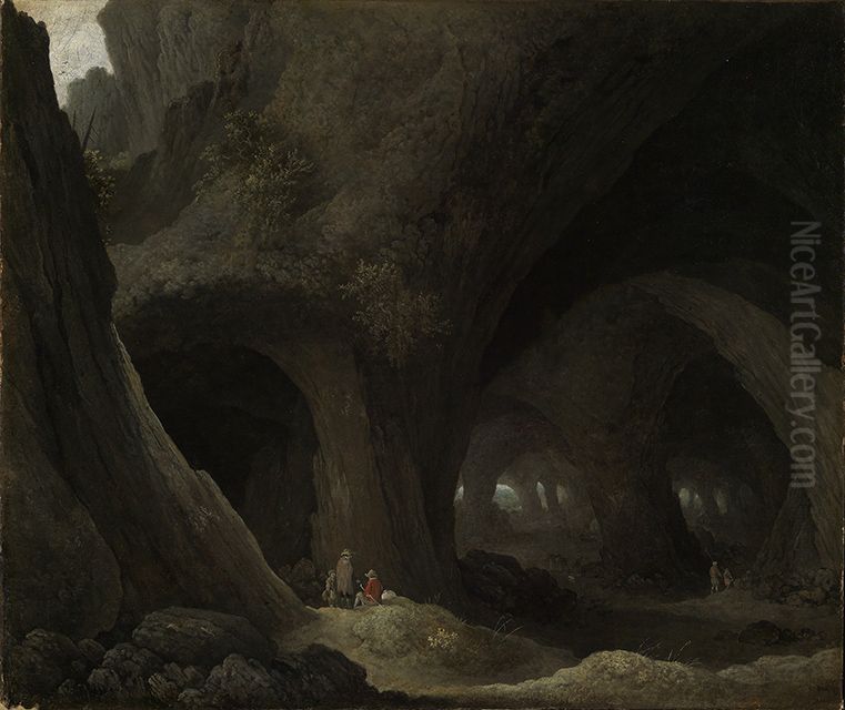 Felsenhohle mit rastenden Hirten Oil Painting by Guillam Dubois