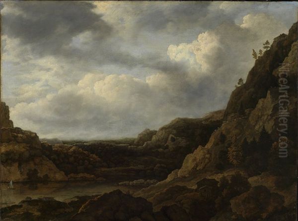 Norwegischer Fjord Oil Painting by Allaert van Everdingen