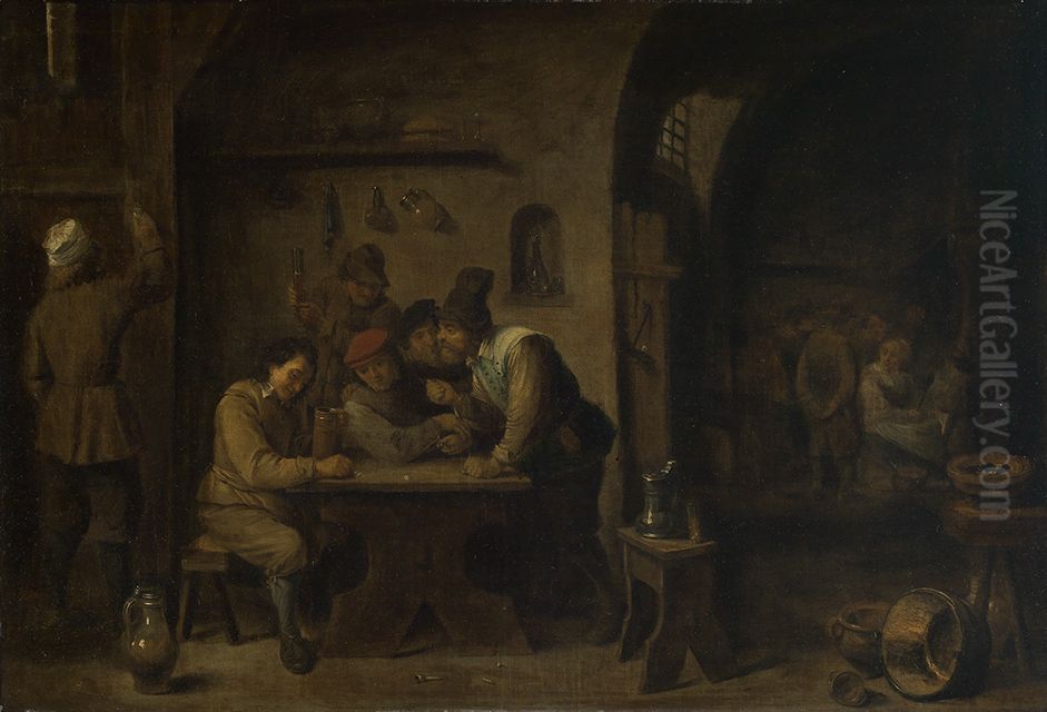 Drinkende mannen in een herberg Oil Painting by David Teniers the Younger Drinkende mannen in een herberg Oil Painting by David Teniers the Younger