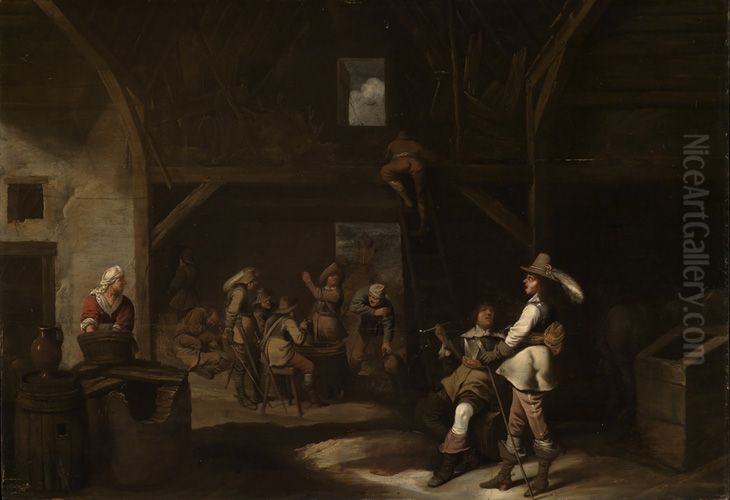 Soldaten in einer Schenke Oil Painting by Pieter Quast