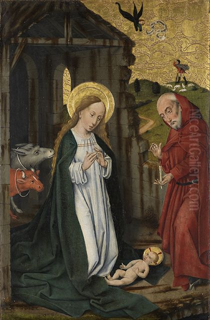Anbetung des Kindes Oil Painting by Friedrich Herlin