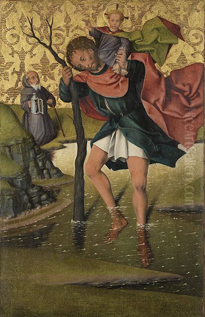 Der Heilige Christopherus Oil Painting by Friedrich Herlin