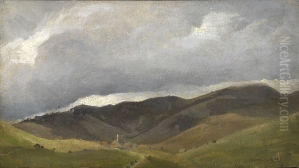 Blick auf das Herzogenhorn bei Bernau Oil Painting by Eugen Bracht