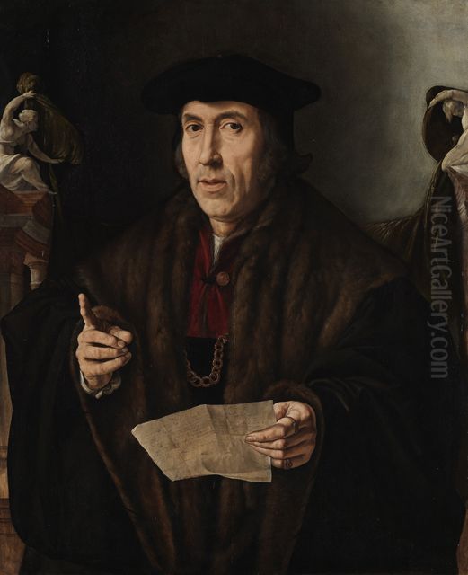 Bildnis eines Mannes Oil Painting by Jan Cornelisz Vermeyen