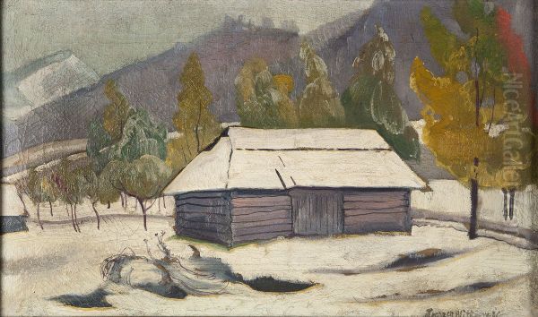 View on Kopieniec from Antalowka Oil Painting by Stanislaw Ignacy Witkiewicz
