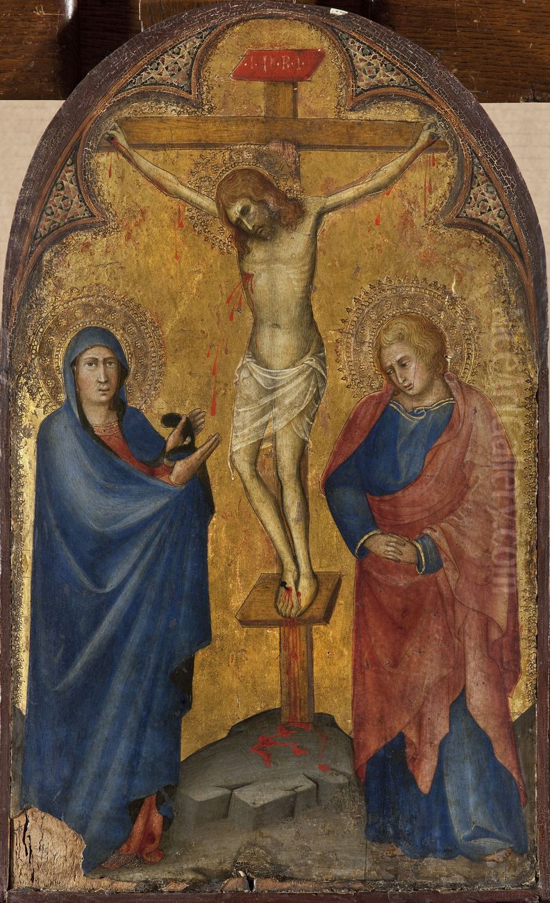 Crucifixion Oil Painting by Andrea Del Castagno