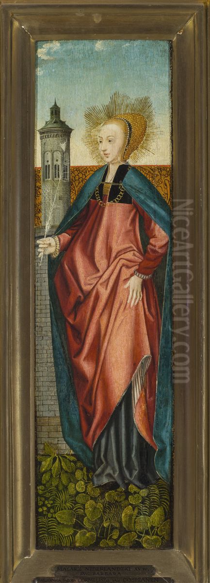 Saint Barbara Oil Painting by Jacob Cornelisz Van Oostsanen
