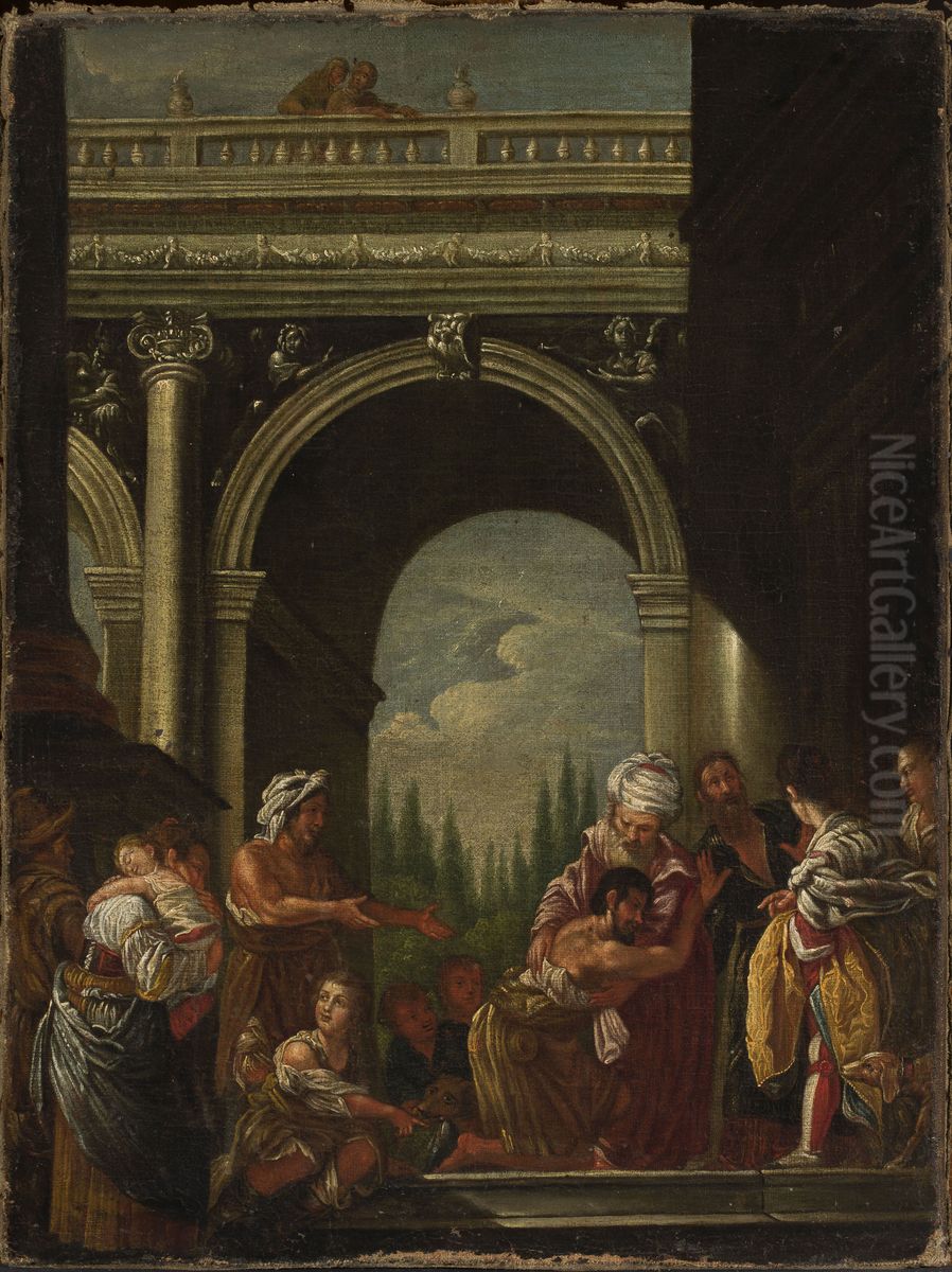 Return of the prodigal son Oil Painting by Domenico Fetti