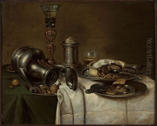 Dessert Oil Painting by Cornelis Mahu