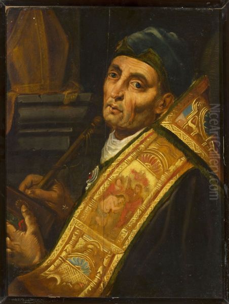 Saint Ambrose Oil Painting by Artus Wolffort