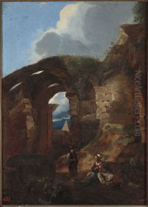 Vagabonds resting in the ruins of the Colosseum