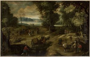 Landscape with peasants