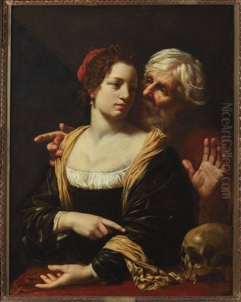 Ill matched (Couple mal assorti) Oil Painting by Simon Vouet