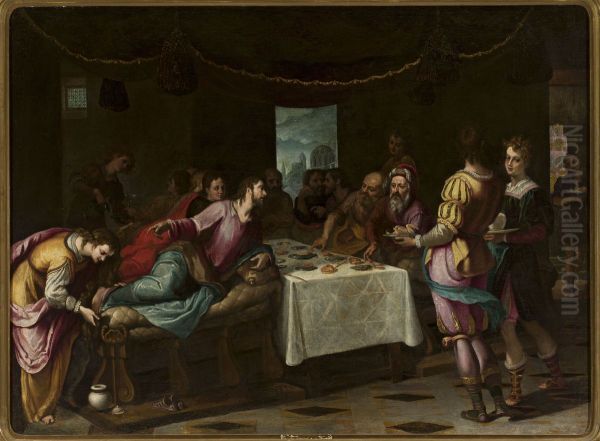 Christ at the house of Simon Oil Painting by Cigoli