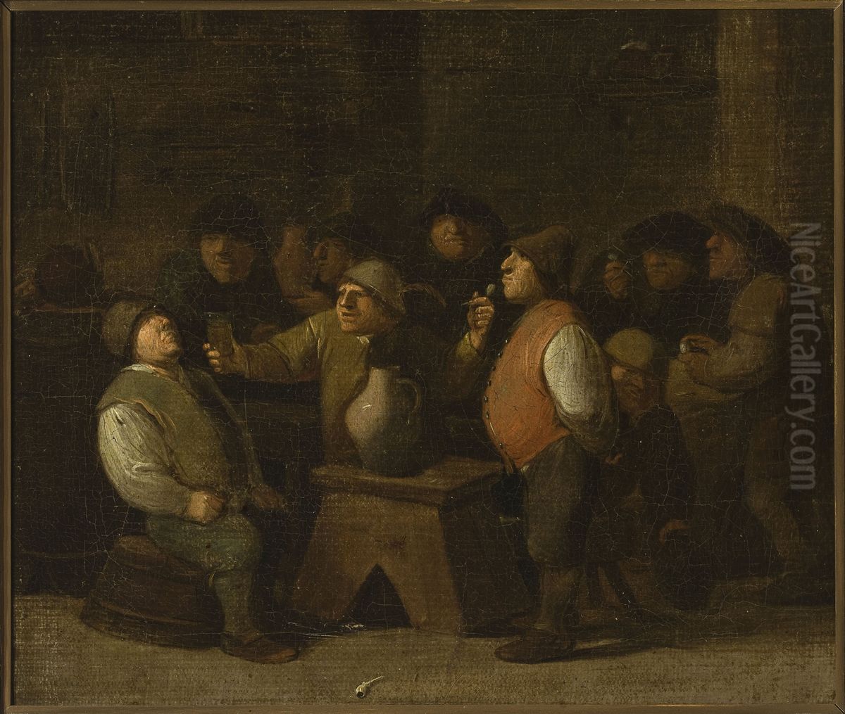 Merry-making in a tavern Oil Painting by Pieter Quast