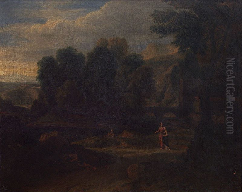 Arcadian landscape Oil Painting by Gaspard Dughet