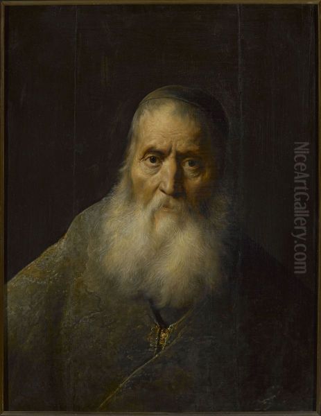 Old man in a skullcap Oil Painting by Jan Lievens
