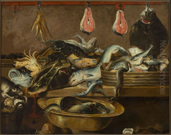 Fish stand Oil Painting by Frans Snyders