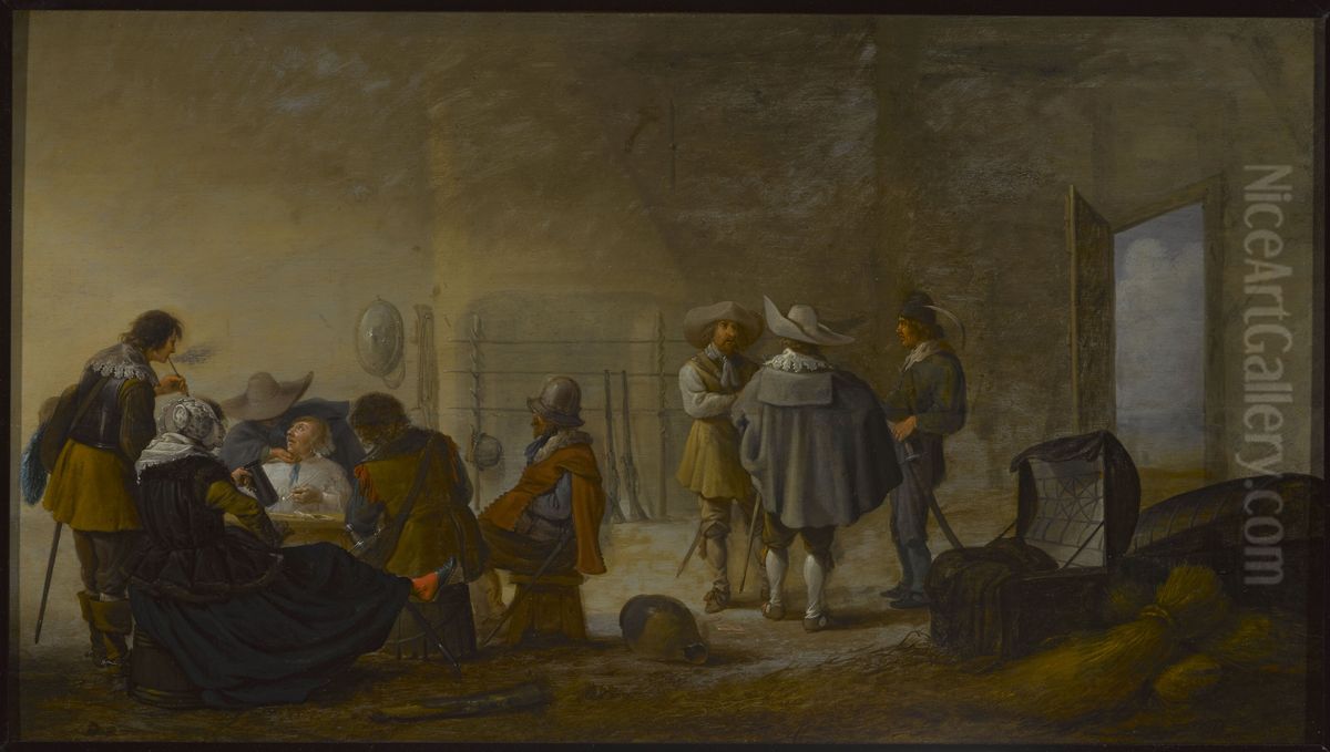 Guardhouse Oil Painting by Anthonie Palamedesz.