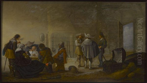 Guardhouse Oil Painting by Anthonie Palamedesz.