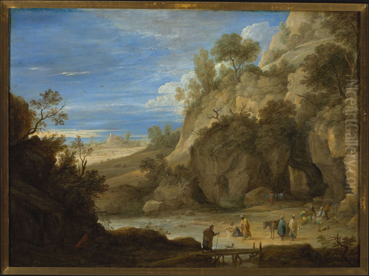 Landscape with a Gipsy camp Oil Painting by David Teniers the Younger