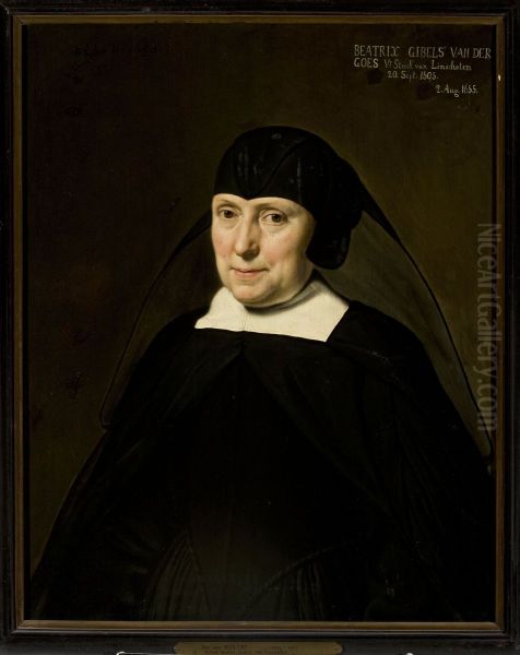 Portrait of Beatrix Gibels van Linschoten Oil Painting by Jan Van Bijlert