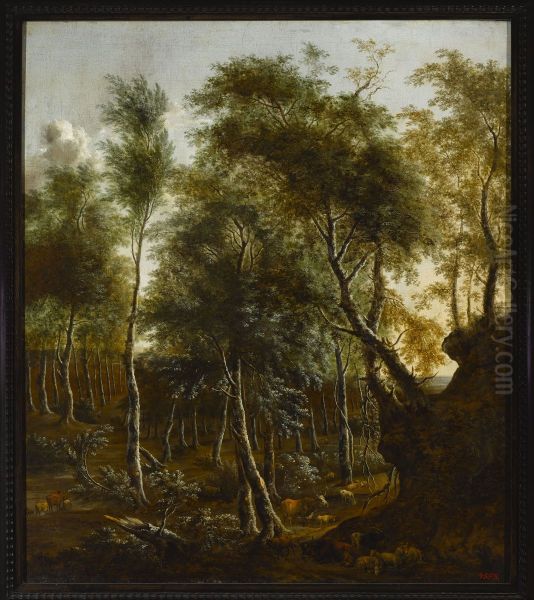 Forest landscape Oil Painting by Frederik de Moucheron