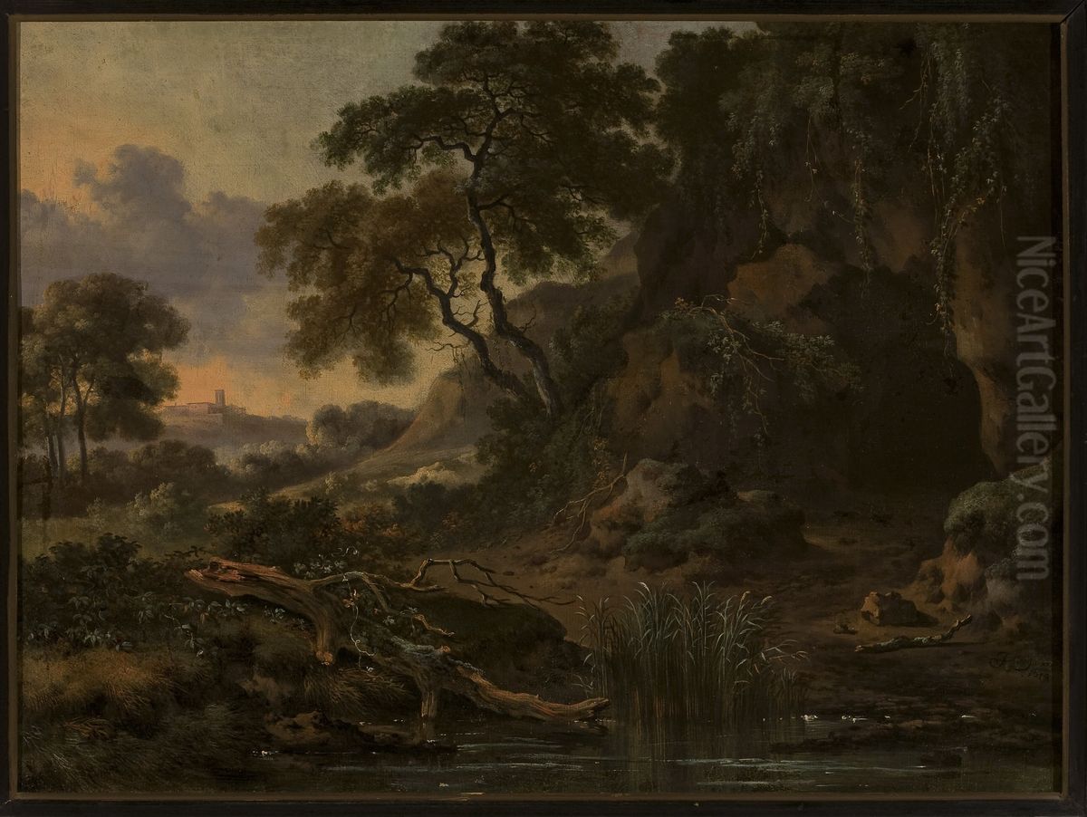 Landscape Oil Painting by Jan Wijnants Landscape Oil Painting by Jan Wijnants