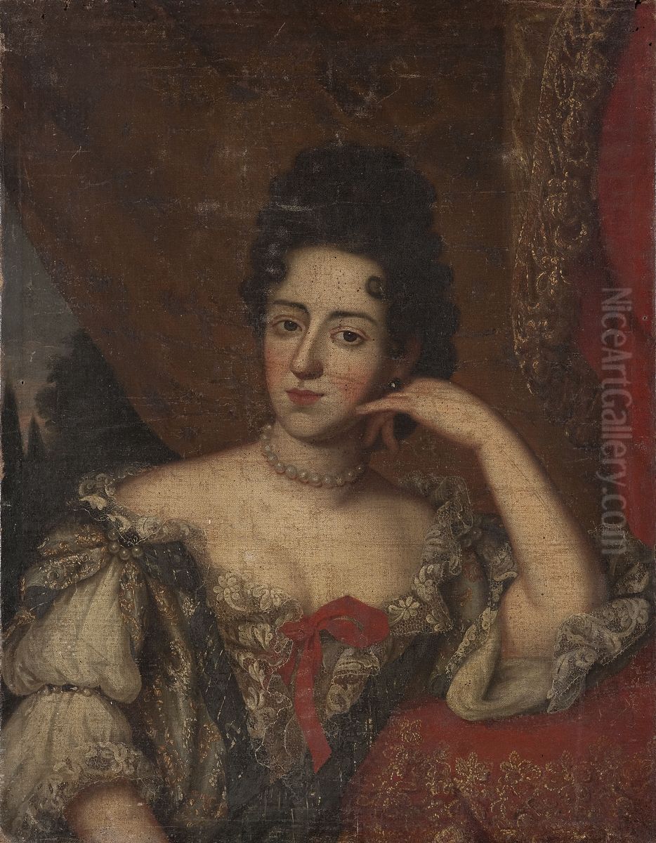 Portrait of Teresa Kunegunda Sobieska (1676-1730) /?/ aka Countes Hedwig of Neuburg Oil Painting by Jerzy Siemiginowski-Eleuter