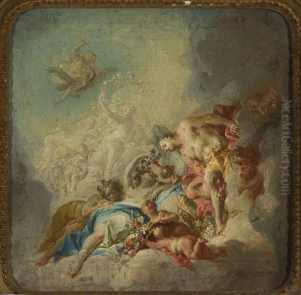 Bacchus and Ceres Oil Painting by Daniel Gran