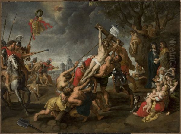 35-38; Mark 15:24-27; Luke 23:33; John 19:18) Oil Painting by Peter Paul Rubens