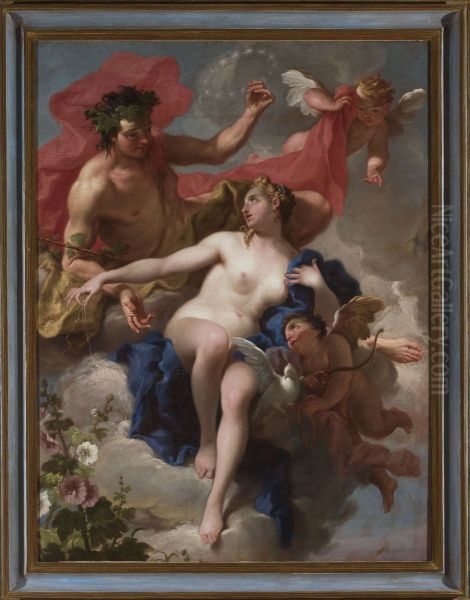 Bacchus and Ariadne Oil Painting by Giambattista Pittoni